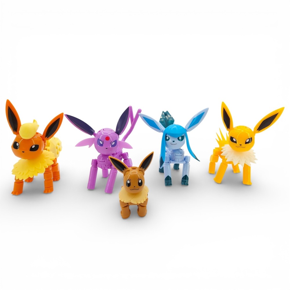 Lot of 5 Pokemon MEGA Construx Articulated Building Block Figures 2019 Eevee‎